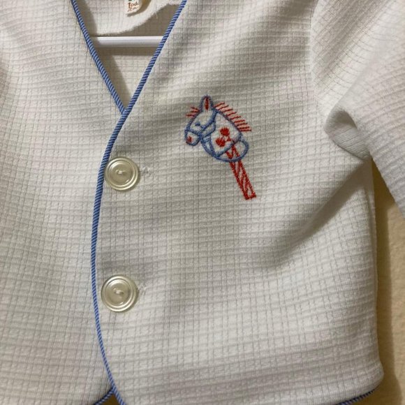 Vintage JC Penney Penn-Prest Toddle Time Hobby Horse Button Shirt Size 22-26 lbs - Picture 3 of 4